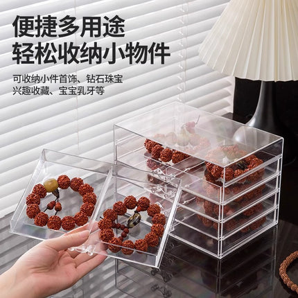 Transparent Drawer-Type Bracelet Storage Box Bracelet Jewelry Box Buddha Beads Bodhi Beads Display Box