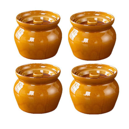 Ceramic Stew Pot for Stew in Water Household Bird's Nest Special Steaming Pot with Lid for One Person Soup Stew Pot Bowl Tucker Small Soup Pot