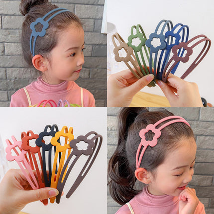 Girls' toothed non-slip matte headband summer simple broken hair artifact girls' headdress non-tightening student headband