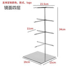 Square steel mirror 4-layer glasses frame