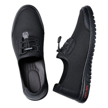 2026 Summer Men's Shoes New Sports Casual Shoes Lightweight Breathable Mesh Shoes Non-Slip Soft Sole Driving Shoes Slip-On