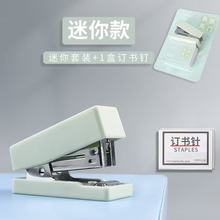 Stapler Morandi Handheld Stapler Student Mini Small Stapler Office Binding Machine Handheld Kidsren