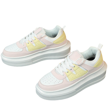 Korean-style Trendy New Thick-soled Fashionable Board Shoes Lace-up Casual sneaker Soft-soled Comfortable Outdoor Couple's Trendy Shoes