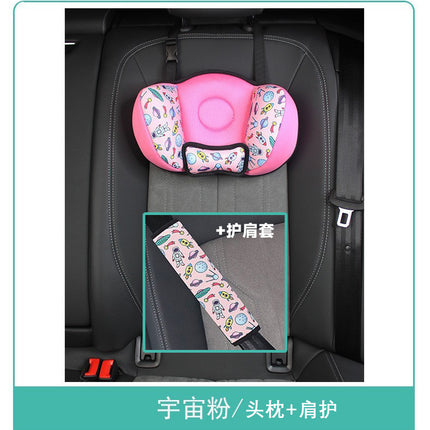 Cross-Border Anti-Stranglehold Car Seat Belt Hanging Cartoon Pillow Car Rear Seat Cushion Neck Protector Children's Headrest