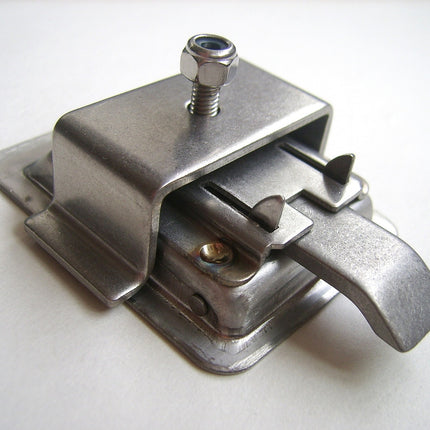 Flat Stainless Steel Handle Lock, Small Square Lock, Pull-Type Flat Lock with Stainless Steel Panel, Practical