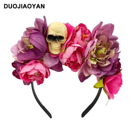 Spider Flower Party Halloween New Flower Headdress Hair Hoop Wholesale Makeup Personality European and American Cosplay