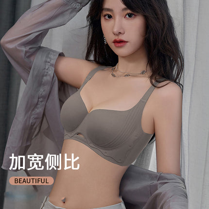 Original Underwear Women's Small Chest Push-up Show Anti-sagging Paramilis Pull-up Adjustable Upper Thin Lower Thick Bra