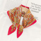 L024-440-03 red / 70cm wrinkled square towel