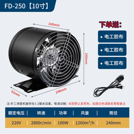 Powerful Exhaust Fan Kitchen Ventilation Fan Household Oil Fume Extractor Fan for Rental Houses, Installation-Free, High Suction Ventilation Fan