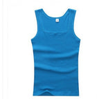 Square Collar Cotton Vest) Sky Blue / M