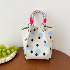 Blue rice dots