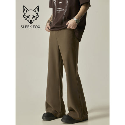 Summer New Trendy Loose Breathable Flared Dress Pants for Tall Men, Extended Length Casual Dress Pants