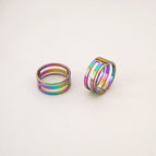 07# stainless steel ring band, 17# inner diameter 17mm, outer diameter 19mm, assorted colors, 1 piece/pack