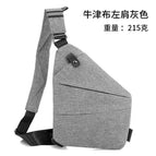 Left shoulder gray (Oxford cloth)