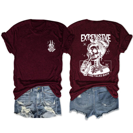 Amazon cross-border foreign trade expensive difficult and summer new fashion trend short sleeve women