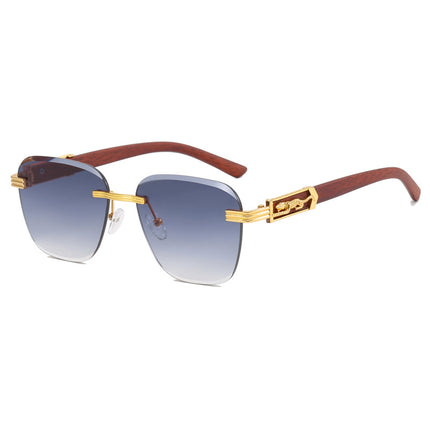 New Fashion Frameless Edge Sunglasses Women's Multilateral Glasses Men's Personalized Wear Street Shot Sunglasses 80