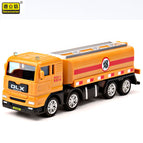 Yellow tanker truck