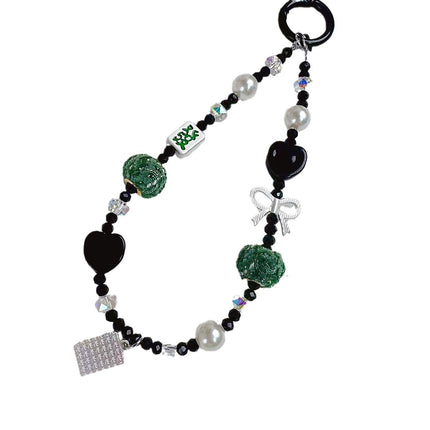 Cross-Border New Product, Versatile and Fortune-Attracting Alloy Chinese-Style Handmade Beaded Phone Case Pendant, Anti-Lost Lanyard Wholesale