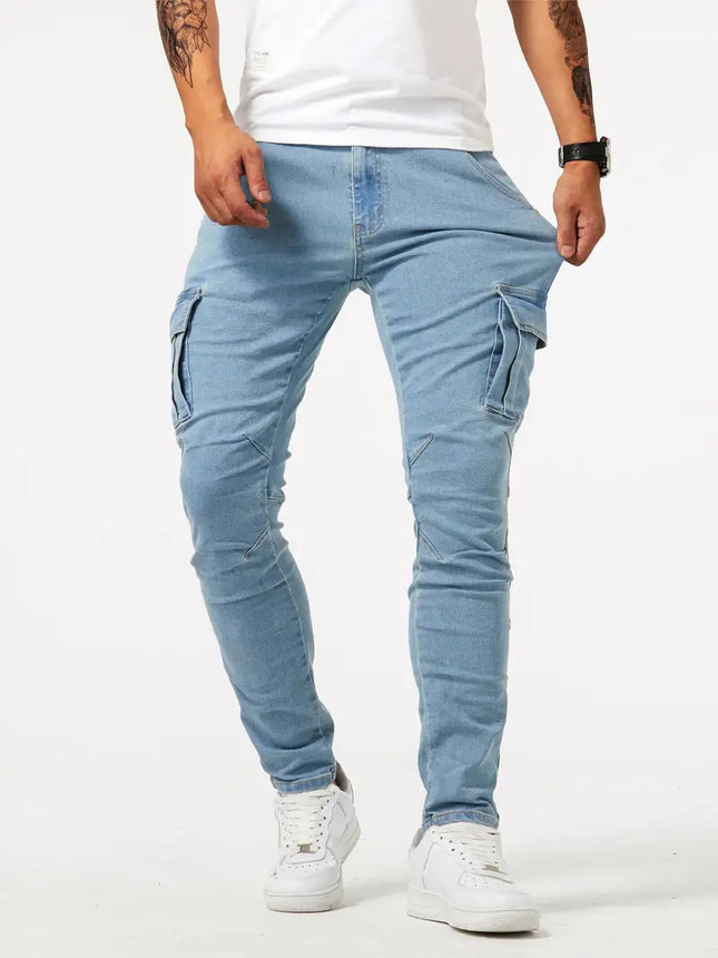 Foreign Trade Men's Workwear Casual Pants AliExpress Amazon Men's Denim Workwear Pants Men's Multi-Bag Pants Labor Protection Pants