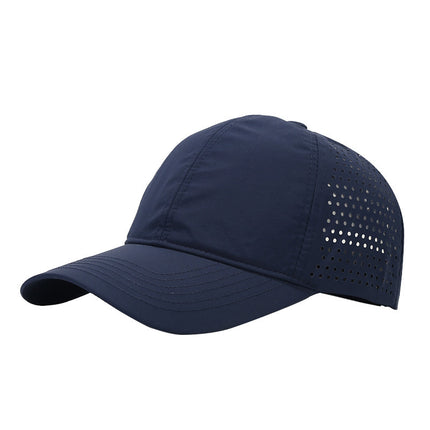Amazon Cross-Border Pure Summer Quick-Drying Board Half Punched Six-Piece Baseball Cap Soft Top Outdoor Sunshade Fashionable Velcro