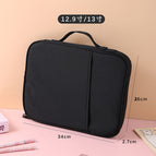 Mysterious black-large portable ipad tablet bag