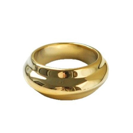 Japanese and Korean-style Irregular Geometry Exquisite Ring Titanium Steel Electroplated Overlapping High-grade Sense Ring Female Niche Color-free Accessories