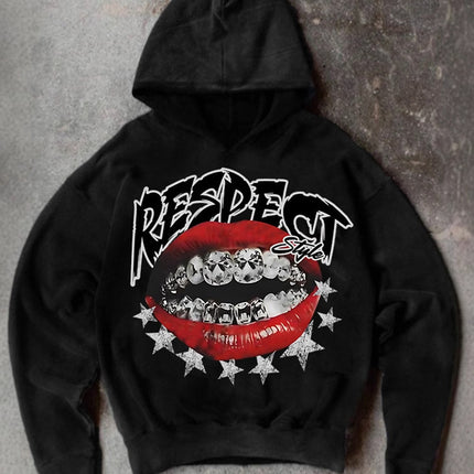 Cross-Border Spring and Autumn New Men's Hooded Sweatshirt Men's Casual Hoodie Fashion Street High Street Printed Hoodie