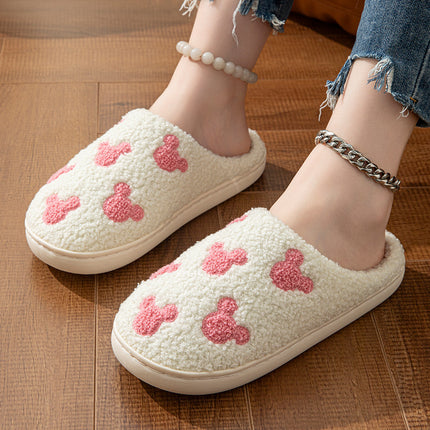 Fashion House Slippers for Women Men Winter Warm Home Comfy Shoes Cute Cartoon Indoor Slides Soft Sole Shoes Christmas Gifts