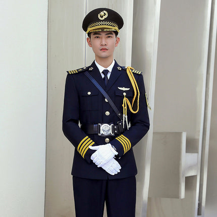 Image Post Soldiers Etiquette Clothing New Security Work Clothes Uniform suit Autumn and Winter Property Community Suit Men