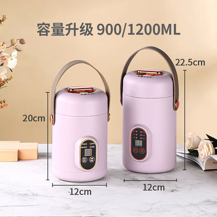 Douyin red electric stew portable soup porridge artifact 1.2L stainless steel electric pot multi-function Reservation