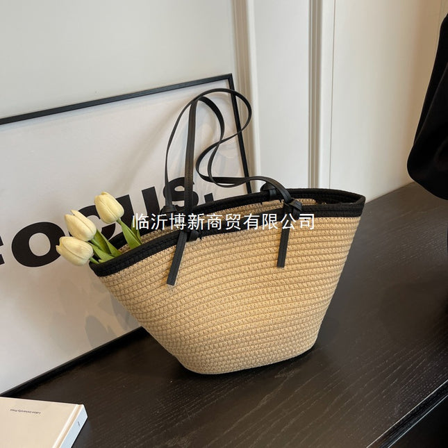 New Travel Crossbody Bag Woven Straw Women's Bag Travel Bag Fashion Beach Bag Trendy Niche Summer Shoulder Bag