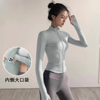 Cold tea gray - waist slimming + built-in pockets / S