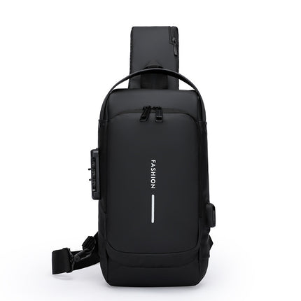Men's Anti-Theft Password Lock Chest Bag, Travel Essentials, Large Capacity Wholesale, Massive Inventory, Quick Delivery, Customizable Crossbody Bag
