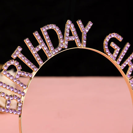 European and American Hair Bundles, Birthday Party Headbands, Happy Birthday, Fast and High-End Accessible Luxury Hair Accessories