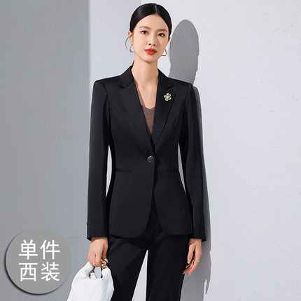 White Suit suit Women's Spring and Autumn Long Sleeve Korean Style Business Wear Temperament Goddess Fan Manager Dress Work Suit