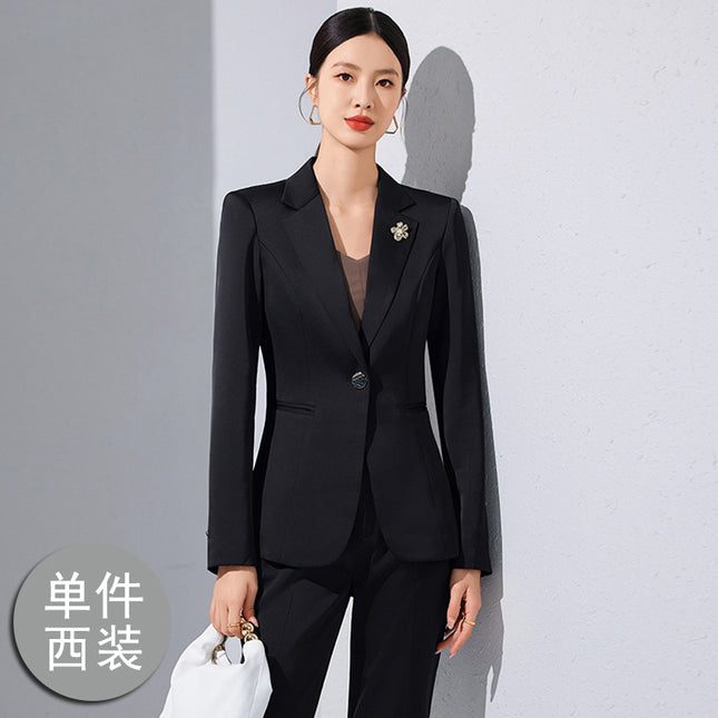 White Suit suit Women's Spring and Autumn Long Sleeve Korean Style Business Wear Temperament Goddess Fan Manager Dress Work Suit