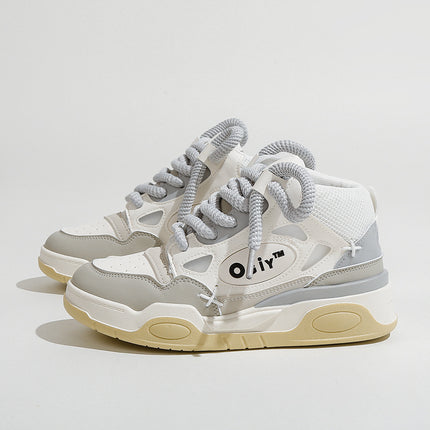 Casual Sneakers, Trendy Brand Sneakers, High-Top Sneakers for Teenagers, Niche Height-Increasing Sports Sneakers, Casual and Versatile
