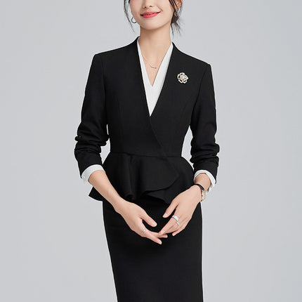 High-end Suit Dress Women's New Autumn High-end Professional Temperament Jewelry Shop Beauty Salon Hotel Front Desk Work Clothes