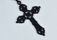 European and American Baroque Cross Necklace Women's Stylish Retro Bohemian Cold Style Pendant Sweater Chain Gothic