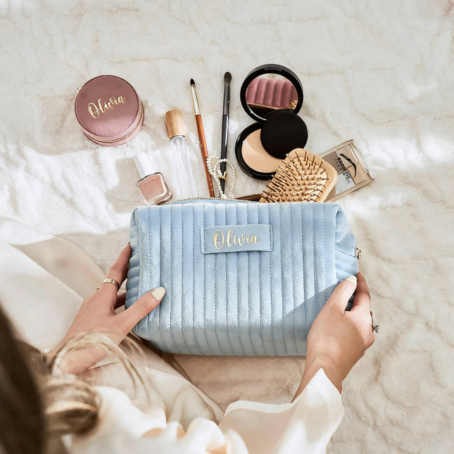 Amazon's Popular Cosmetic Bag, Velvet Velvet Large-Capacity Cosmetic Storage Bag, Travel Portable Bag, Can Be Customized