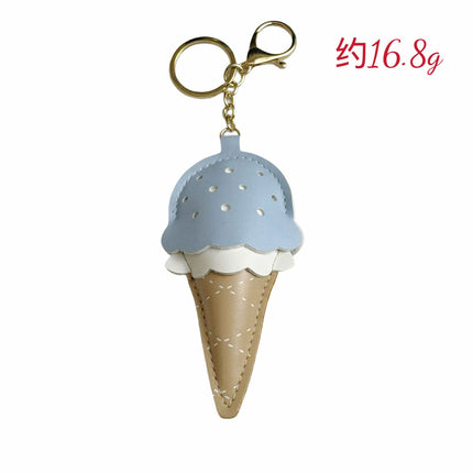 Factory Direct Sales Cute Girly Heart Ice Cream Keychain Versatile Bag Pendant Cute Ice Cream Pendant Cute