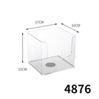 4876. side u transparent basket-small square