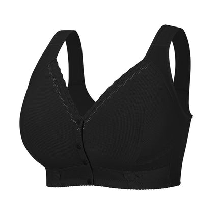 Front Button C-F Cup Oversized Bra Cross-Border Popular European and American Size No Rims Vest Style Fashionable Lace Intimates