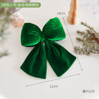 (green small) gold velvet bow