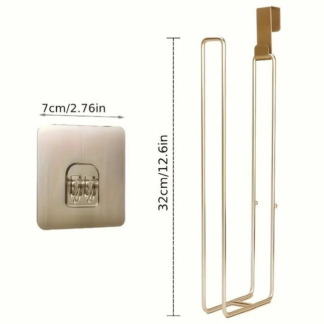 Stainless Steel Kitchen Paper Towel Holder Without Punching Lazy Rag Holder Roll Paper Plastic Wrap Wall Hanging Rack Storage Shelf
