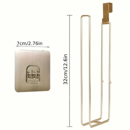 Stainless Steel Kitchen Paper Towel Holder Without Punching Lazy Rag Holder Roll Paper Plastic Wrap Wall Hanging Rack Storage Shelf