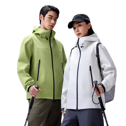 2025 Autumn Cycling Women's Single Layer Men's Mountaineering Clothing Outdoor Hard Shell Jacket Men's and Women's Single Layer Waterproof Windproof Jacket