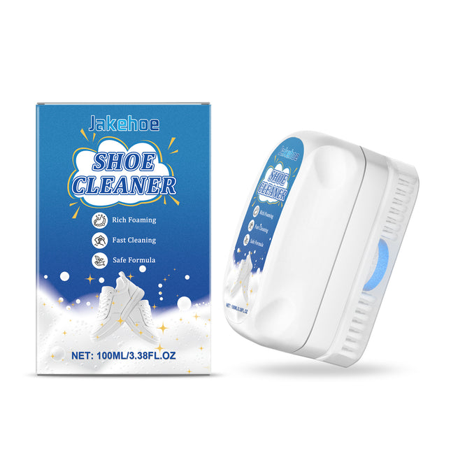 Jakehoe Sports Shoe Cleaner White Shoe Foam Cleans Quickly Removes Stains Without Damaging the Upper Comes with a Brush Head