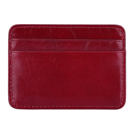 New Style Spot Hot Sale Men's Leather Wallet Oil Wax Leather Multi Card Bag Retro Cowhide Coin Wallet Card Bag Wholesale