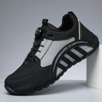 Men's Shoes High-End 2025 New Shoes Men's Breathable Men's Running Shoes Versatile Rotating Button Sports Shoes Men's
